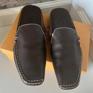 TOD'S BROWN LEATHER DRIVING MULE sz 9 / 39